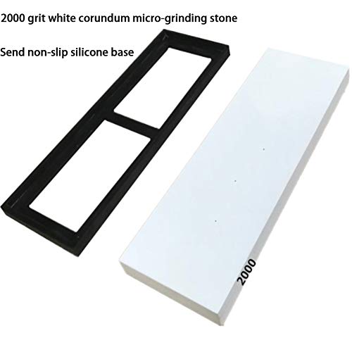 ISCBAFYX Knife Sharpening Sharpener Stone 2000 Grit,Waterstone with Silicon Non Slip Base for Kitchen Knives,Scissors,Carving and Gardening Tools(180×60×15mm) - Image 3