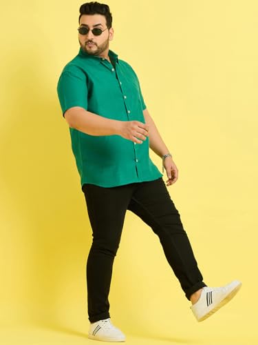 Image of Bigbanana Plus Size Men's Regular Fit Solid Shirt
