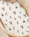 Bassinet Sheets for Baby Girls Boys 2 Pack, Fitted Baby Mattress Sheet for Rectangle, Oval, Hourglass Bassinet Mattress, Breathable Cozy & Universal Fit (Safari Dreams, Bassinet Sheet)