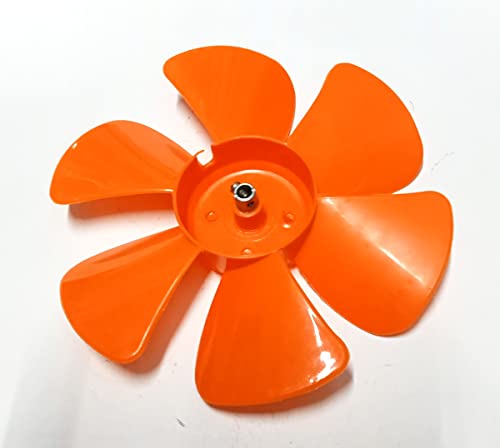 Image of Plastic 6 Leaves Fan Blade 9 Inch (Orange)