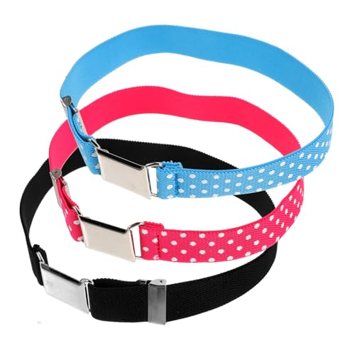 3pcs Elastic Waist Belts for Boys and Girls Stylish Stretchy Belts for Boys and Girls for Jeans and Casual Outfits