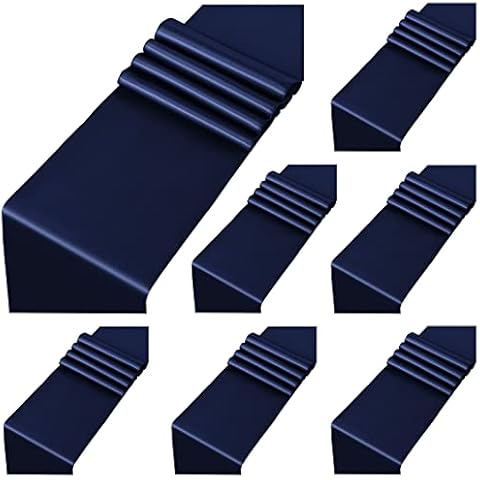 6 Pack Satin Tischläufer 12x108 inch Marineblauer Seiden Tischläufer Cover