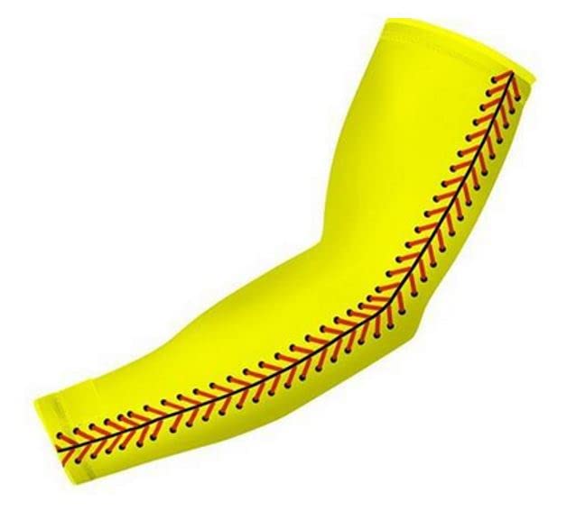 Softball Stitch Sports Compression Stretch No-Slip Arm Sleeve