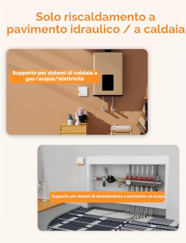 Refoss Termostato WiFi Digitale Touchscreen Programmabile Intelligente Termostato Caldaia Crono Termostato da Parete Compatibile con Apple HomeKit Alexa Google Assistant 3A 2,4GHz - Immagine 1