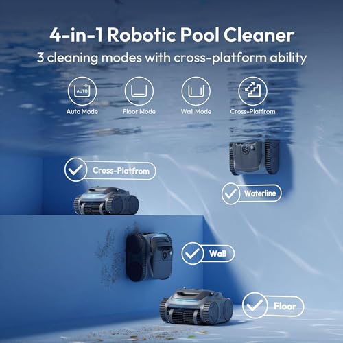 Image of Bubot 700 Cordless Pool Vacuum for Inground & Above Ground Pools, 210-Min Runtime, Wall /Waterline /Floor Cleaning, Robotic Pool Cleaner with Superior Suction, APP Control, Smart Navigation (Space Grey)