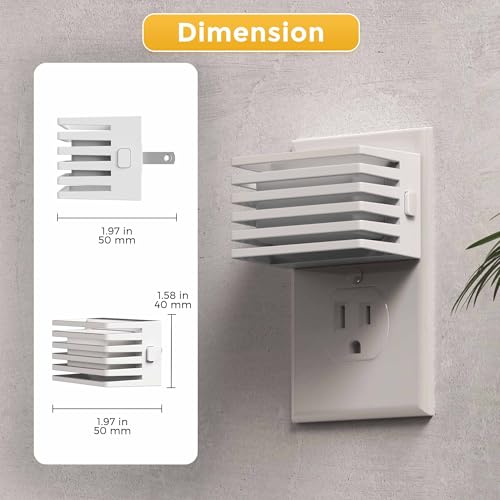 Image of L LOHAS LED Night Lights Plug into Wall, 2 Pack Modern Night Light with Dusk to Dawn Sensor, Dimmable Plug in Night Light, Adjustable Brightness, 5000K White for Bedroom Bathroom Hallway