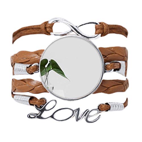 Bracelet cordon et cuir motif végétal pour vos sorties nature