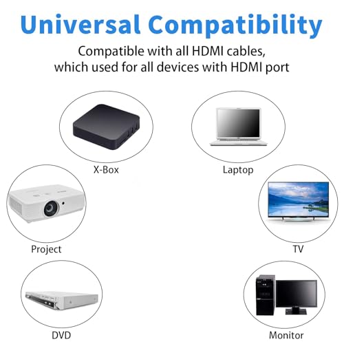 Image of Duttek 8K Right Angle HDMI Male to Female Adapter 2 Pack, 90 Degree HDMI Adapter 2.1 Version, Left and Right Angle Support 8K@60Hz, 4K@120Hz for TV, HDR,Laptop