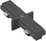 Alberta KCLO Lighting, 3 Wires Track Rail, H Track I Connector in Black (Straight"I" Connector)