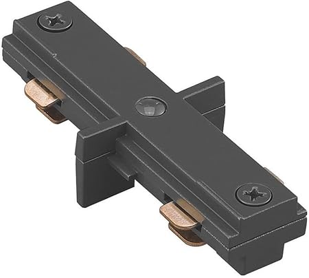 ZOREZA Track Light Connector Straight | Lighting Connector H Track I Trackline Connector Trackway Straight Connector for Home Improvement (Black, Straight i Connector)