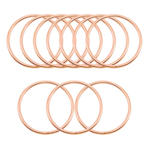 Image of Pocoxll 10 Pcs 2 Inch Metal Hoops for Crafts, Dream Catcher Rings, Wire Wreath Frame Floral Hoop Rings for Wedding Wreath Decor and DIY Wall Hanging Crafts(Gold)