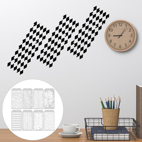 8-Teilige Malvorlagen, Kunstvorlagen, Vorlagen Mit Mehreren Mustern, Scrapbook-Dekorations-Malvorlagen, Diy-Bastelvorlagen