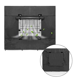 Durable Dog crate cover Double Door for large pet Kennel Covers Universal Fit for 24 30 36 42 48 inches Wire Dog Crate (24 Inch (24″ L x 18″ W x 20″ H))-Black