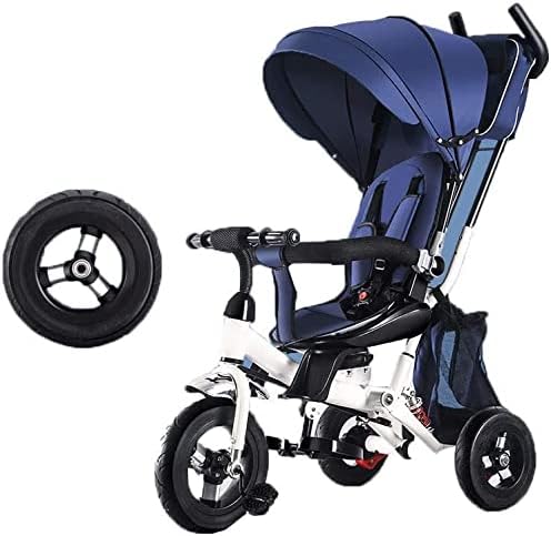 Stroller Wagon Kids Tricycle,Tricycle Trike Trike 4 in 1 Tricycle ,Kids’Pedal Cars Children’s Tricycle with Awning for 12 Month-6 Year old Boys Girls Pedal Pushchairs ,Bidirectional Trolley Toddler Sc