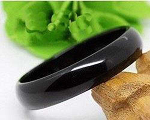 Bracelet pour dames en jade naturel authentique 56mm, jonc rond traditionnel pour femme - 5