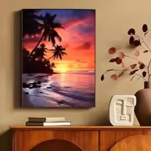 Art tableau été XINBAO impression florale premium encadrée 70x100 cm