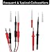 BOCEUC Piercing Clip Test Probe, 0.7mm Test Probe Pins, Non-Destructive Insulation Wire Piercing Needle, Piercing Probes Set for Banana Socket Plug Car Tester (4 Pcs)