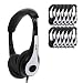 AVID AE-35 White Classroom Personal Headphones - 12 Pack