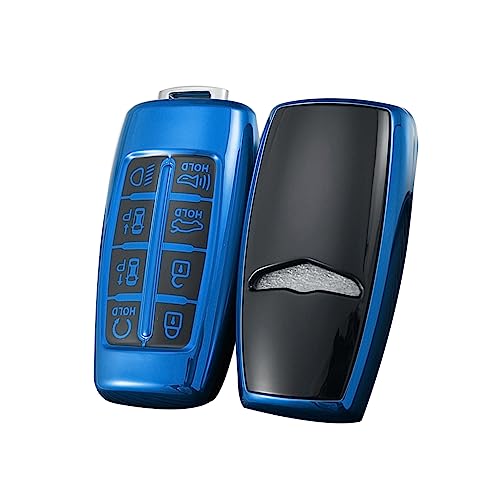 Coque de clé pour Hyundai protège boîtier bleu contre les chutes