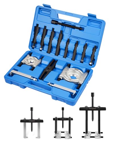 DAYUAN 14 pièces Kit Extracteur de roulement Jeu d'outils extracteur Kit Couteau de séparation, décolleurs d'engrenages et de roulements- 5 cm et 7,6 cm