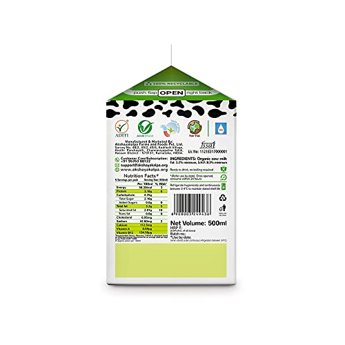 Image of Akshayakalpa - Organic Cow Milk Pasteurized & Homogenized (Paperboard) 500ml