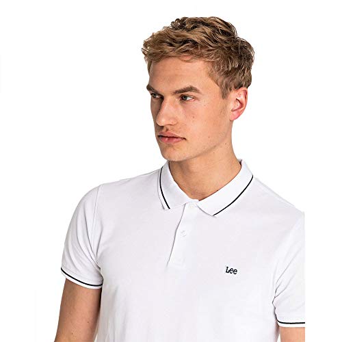 LEE - Poloshirt Herren - Regular Fit - Pique Polo - Strahlend Weiß – Ansicht 3