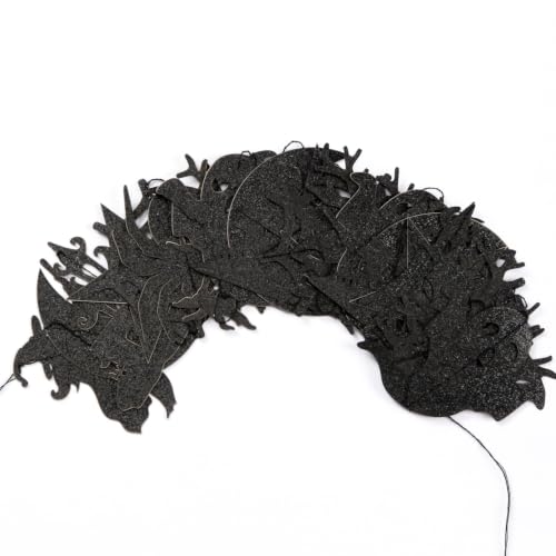Image of Black-Halloween Party-Decorations Streamers-Garland Ghost Witch Scary-Decor
