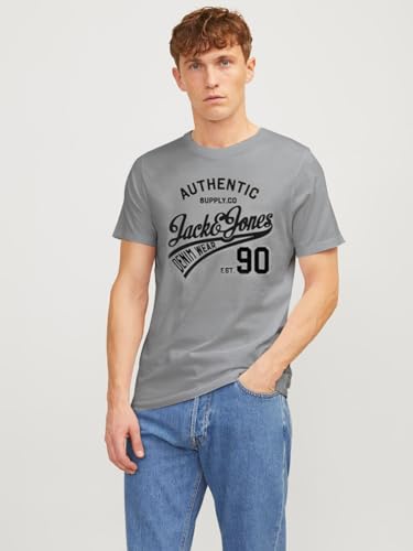 JACK & JONES Herren JJECORP Logo Tee SS Crew Neck MP, Black, Green, Red, 2 x Grey, L 6