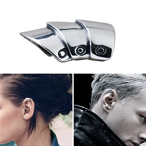 AJTUTUS Boucle d'oreille piercing sans trou pour homme bijoux cool punk insolite accessoire cosplay boucle d'oreille réglable, Comme description détaillée – vue 3