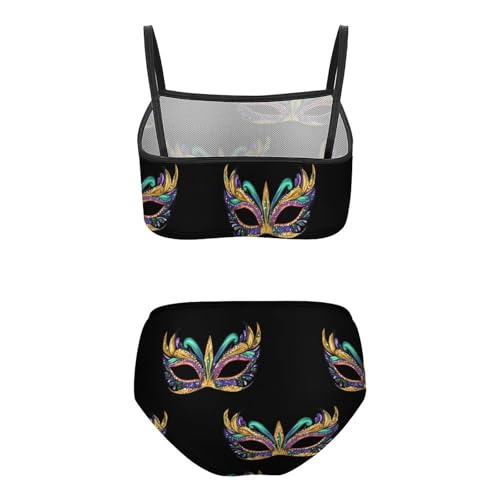 Mardi and Gras Mask Girls Swimsuits Two Piece Bikini Sets Beach Sport Swimwear Bathing Suit2