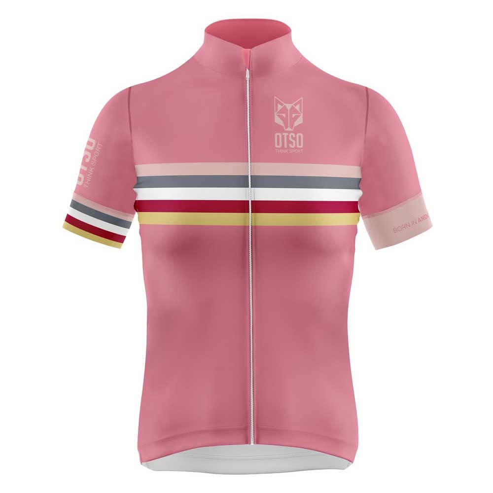OTSO THINK SPORT Maillot Ciclismo Mujer Stripes Coral Pink