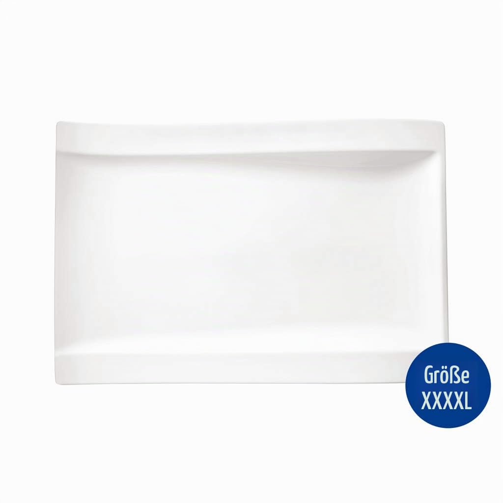 Villeroy & Boch - NewWave Gourmet-Set, 4 tlg., 21 x 69 x 4 cm, Premium Porzellan, spülmaschinen-, mikrowellengeeignet, weiß