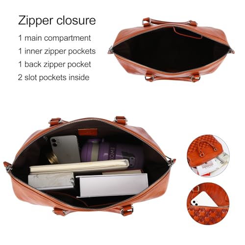 Image of Genuine Leather Handbags for Women Satchel Tote Bags Top Handle Bags