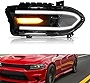 BoardRoad Headlight Assembly Compatible with 2015-2019 Dodge Charger LED DRL Projector Headlamp Left Driver Side