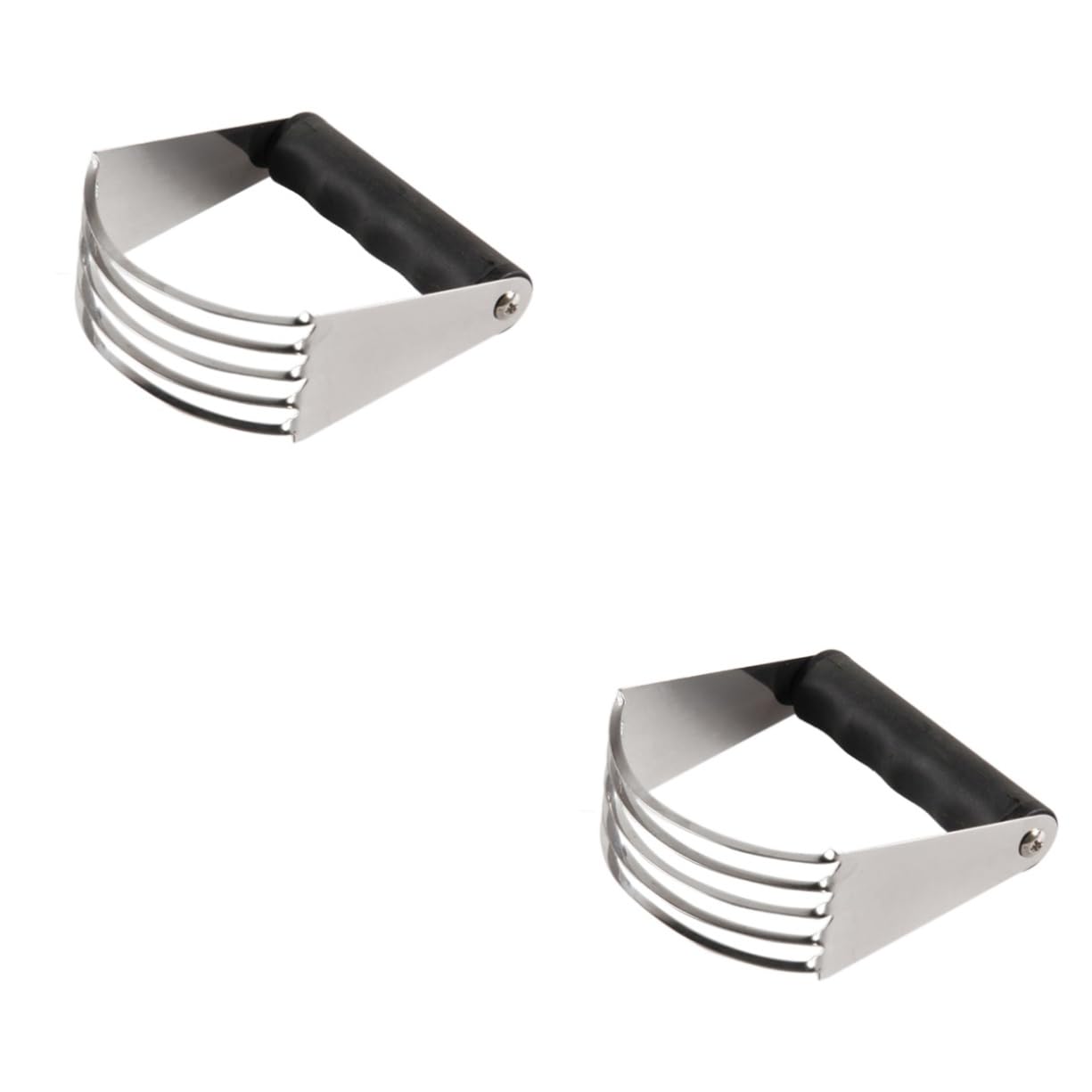 DECHOUS 2pcs Pastry Cutter Stainless Steel Mixer with Comfortable Grip Handle for Baking Cookies Cakes Muffins Professional Baking Tool for Easy Mixing and Cutting