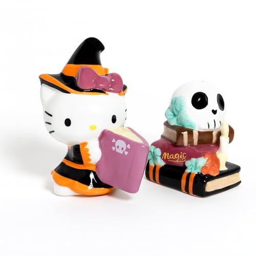 Blue Sky Clayworks Hello Kitty Spooky Library Salt & Pepper Shaker Set,...
