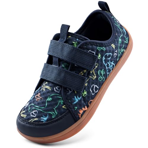 IceUnicorn Barfußschuhe Kinder Barfussschuhe Jungen Mädchen Breite Minimalistische Aquaschuhe Traillaufschuhe Strandschuhe(Dunkelblau 26EU)