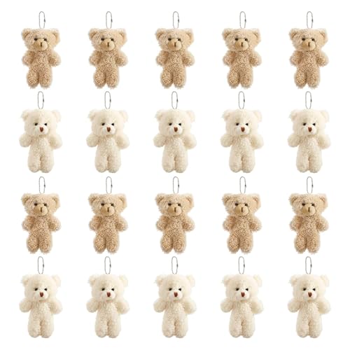 Porte-clés en peluche lot de 20 pour animer un atelier créatif doux