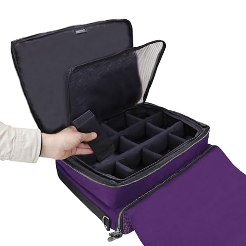 Image of ENHANCE Collector's Edition MTG Bag fits Deck Boxes, Top Loader Binder, Commander Deck, & More TCG Accessories - TCG Travel Bag with Card Defender Screen, Customizable Interior (Dragon Purple)