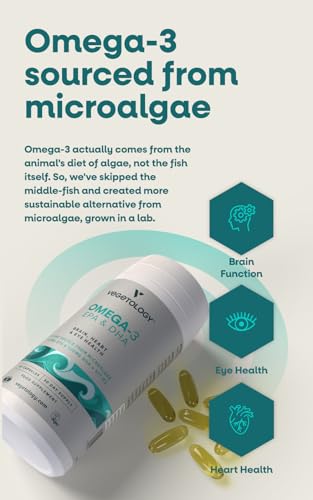 Vegan-Omega-3-Supplement-60-Capsules--Omega-3-EPA-Vitamin-D3-DHA-Supplements-Algae-Omega-3-Vegan-Supplements-for-Brain-Eye-Heart-Health--Omega-3-for-Kids-Adults