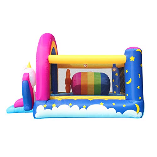 Happy Hop Fantasy Unicorn Inflatable Bouncer with Music Sounds, Multicoloured (8004) - Image 3