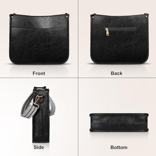 Image of ISEYOU Crossbody Bags for Women, Vegan Leather Crossbody Purse with 2PCS Adjustable Strap, Trendy Handbags Shoulder Bag