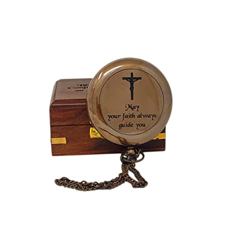 Personalized Sundial Compass with Leather Pouch or Wooden Box - Fully Working Compass - Custom Compass - Groomsmen Gift - Wedding Gift