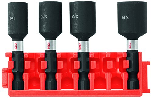 Image of BOSCH CCSNSV17804 4-Piece Assorted Set 1-7 /8 In. Impact Tough Nutsetters with Clip for Custom Case System