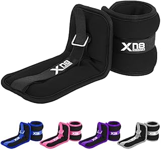Xn8 Neoprene Ankle Weights Strap 0.5kg-3kg Pair Legs Weight For Running-Jogging-Walking- Aerobics-Exercise-Gymnastics-Fitness