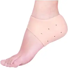 Palmilha Ortopédica de Silicone Bege Palm Up - Alívio para Fascite Plantar e Esporão de Calcâneo com DoctorPalm, Ideal para Prevenir e Tratar Rachaduras no Calcanhar