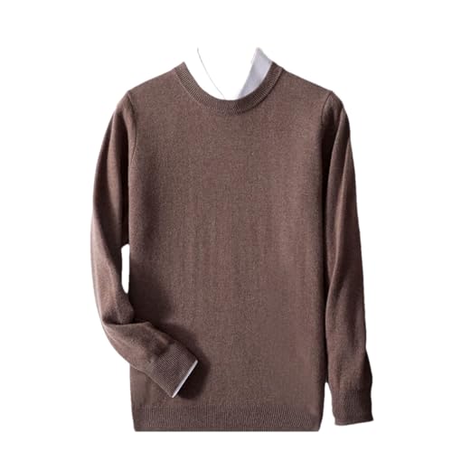 Men's Wool Sweater Crewneck Long Sleeved Pullover Sweater Loose Knit Classic Soft Business Jumper