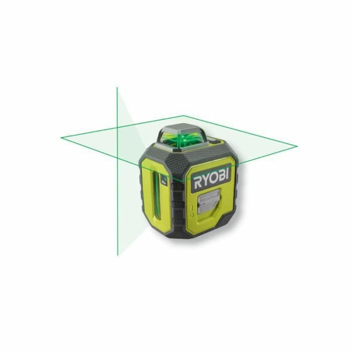 RYOBI - Kit Laser Croix Vert 360° - RB360GLL-K - Niveau Laser Ligne Continue, Canne Télescopique Incluse, Alignement Global Pièce, Haute Précision