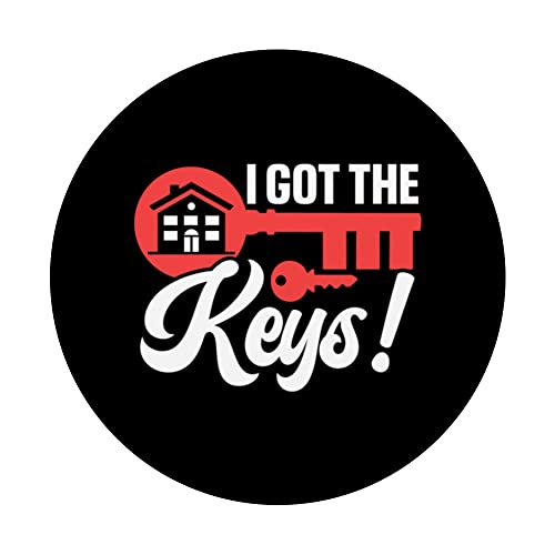 I Got The Keys Landlord Home Homeowner House PopSockets Swappable PopGrip, Black - Image 3