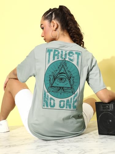 Image of Dillinger Blue Graphic Oversized T-Shirt